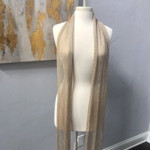 Gold Fringe Sparkle Scarf + Shawl